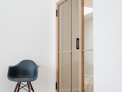 Lofttür Eiche mit feststehendem Seitenteil