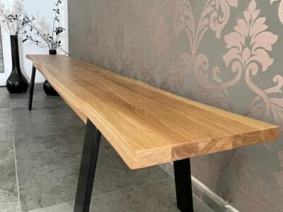 Sitzbank aus Eichenholz