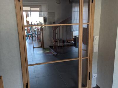 Lofttür Eiche mit feststehendem Seitenteil